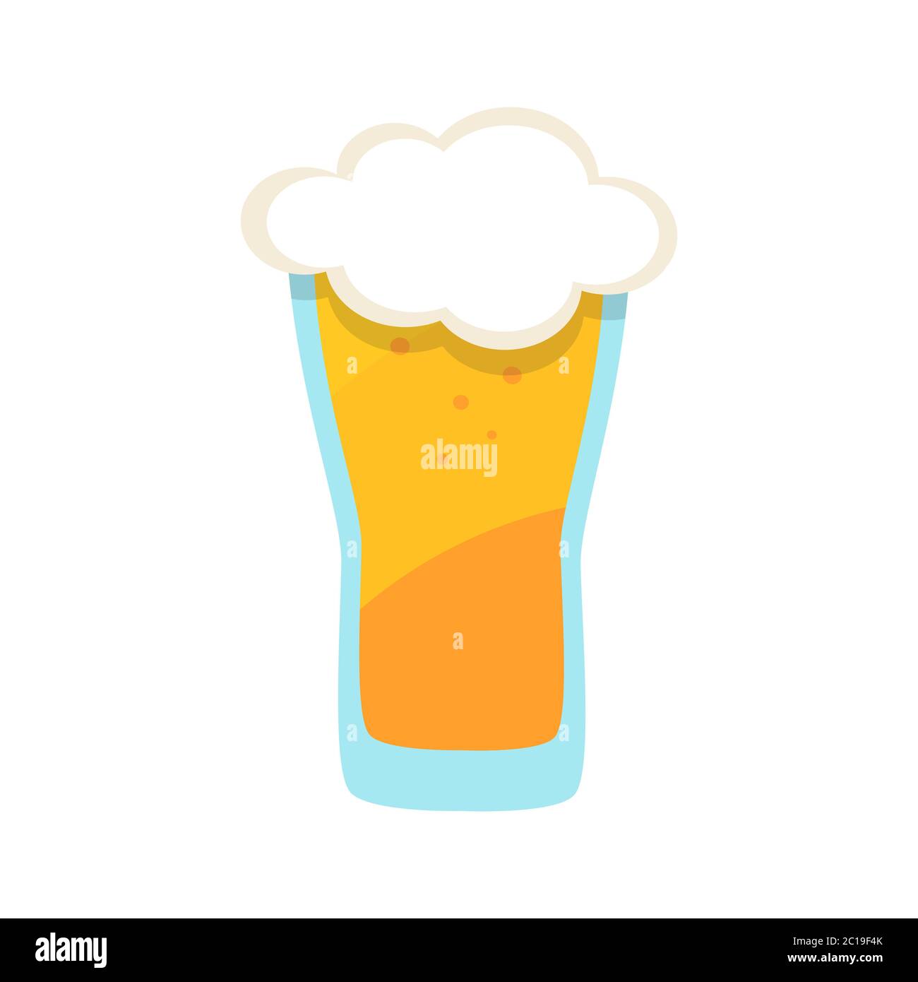 Full Glass Mug of Beer on white background. Stock Vector illustration ...