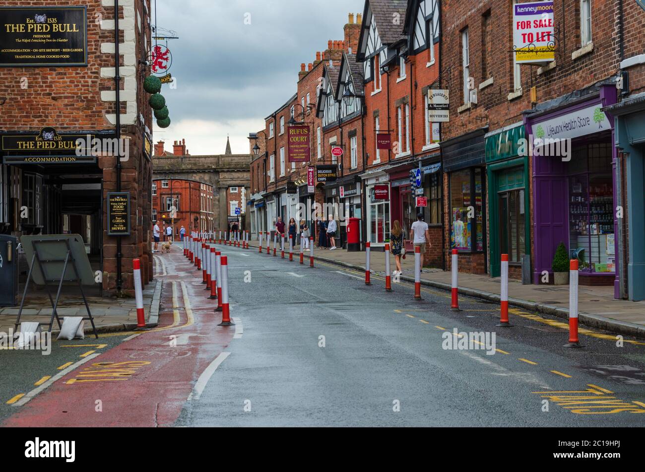 Chester, UK Jun 14, 2020 A general street scene of Chester City