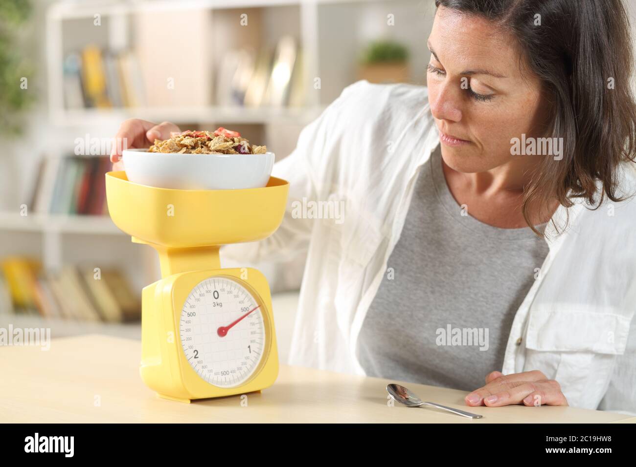 Yellow Small Weight scale stock photo. Image of kitchen - 116502930