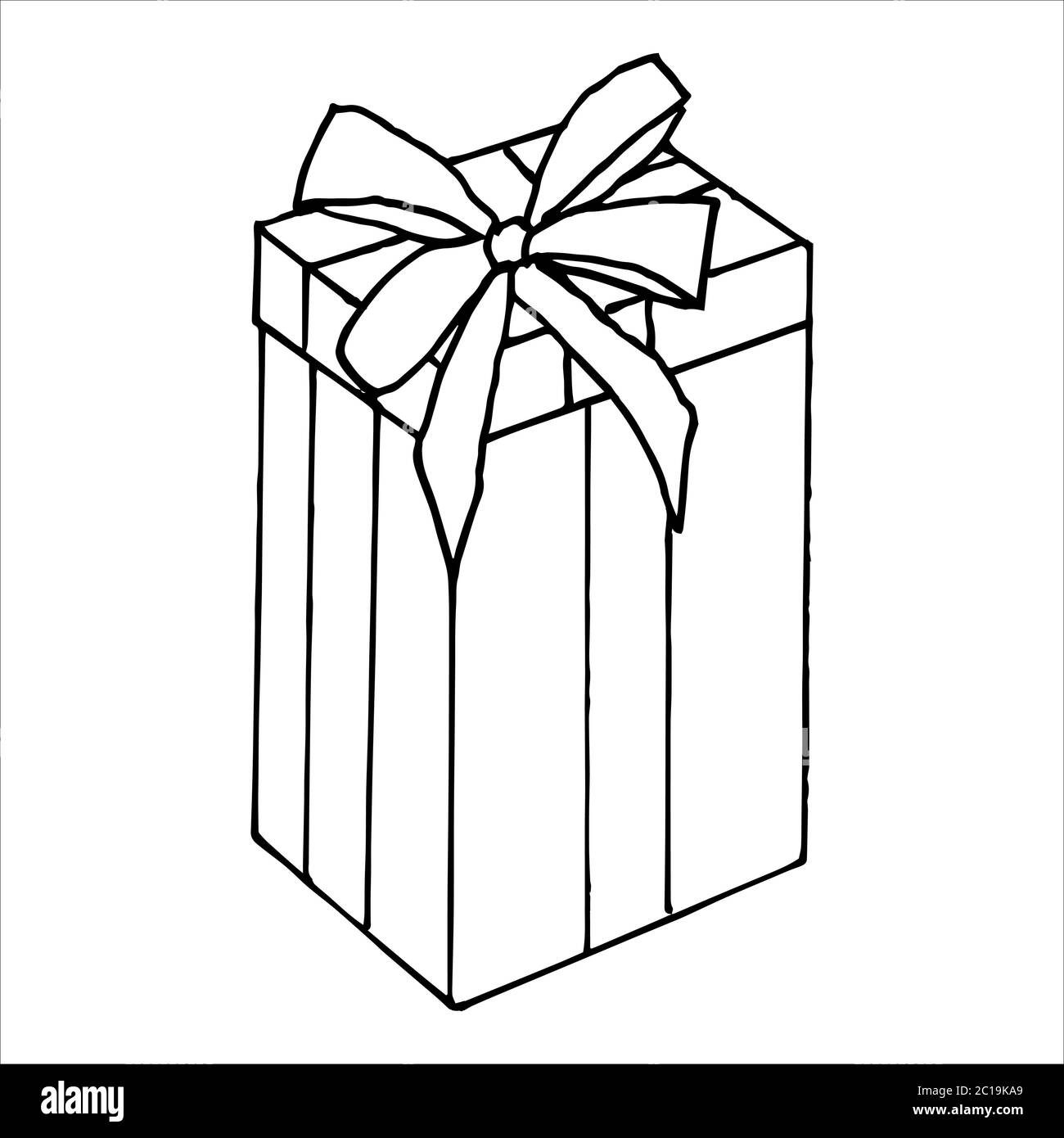 isolated on white background picture box with gifts Stock illustration