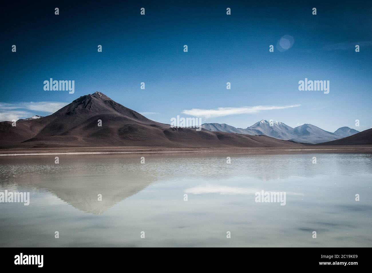 Laguna Blanca, a salt lake in the Sur Lípez Province of the Potosí Department, Bolivia Stock Photo