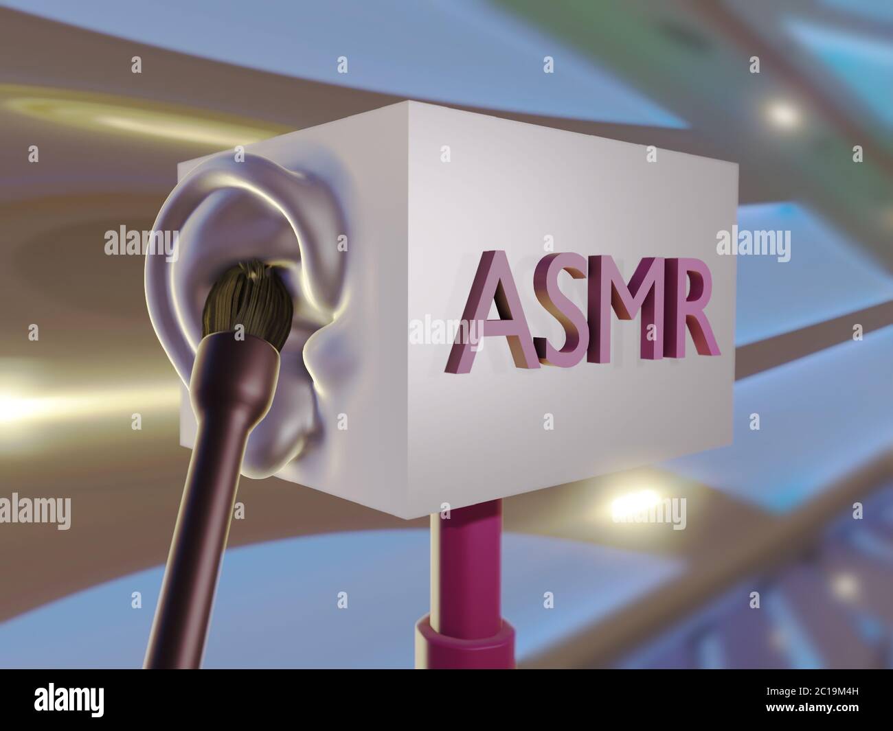 Asmr, Autonomous Sensory Meridian Response, 3d Illustration Stock Photo ...