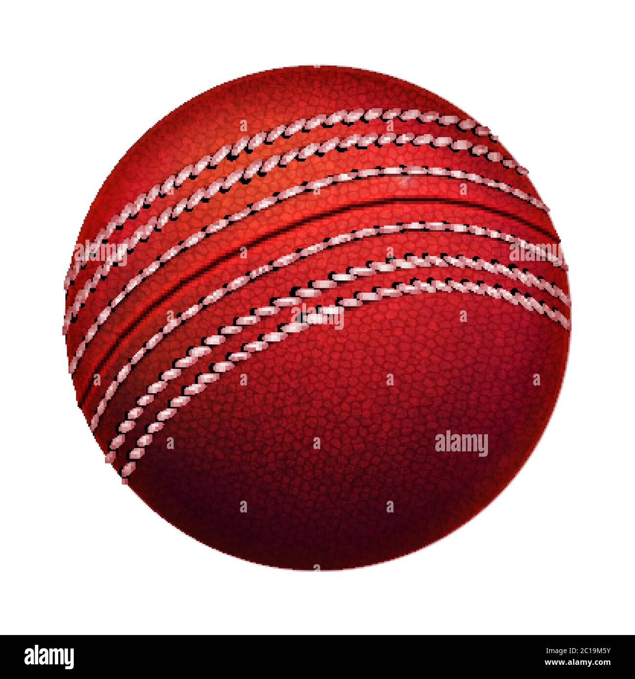 Cricket Leather Ball Sportive Equipment Vector Stock Vector Image & Art