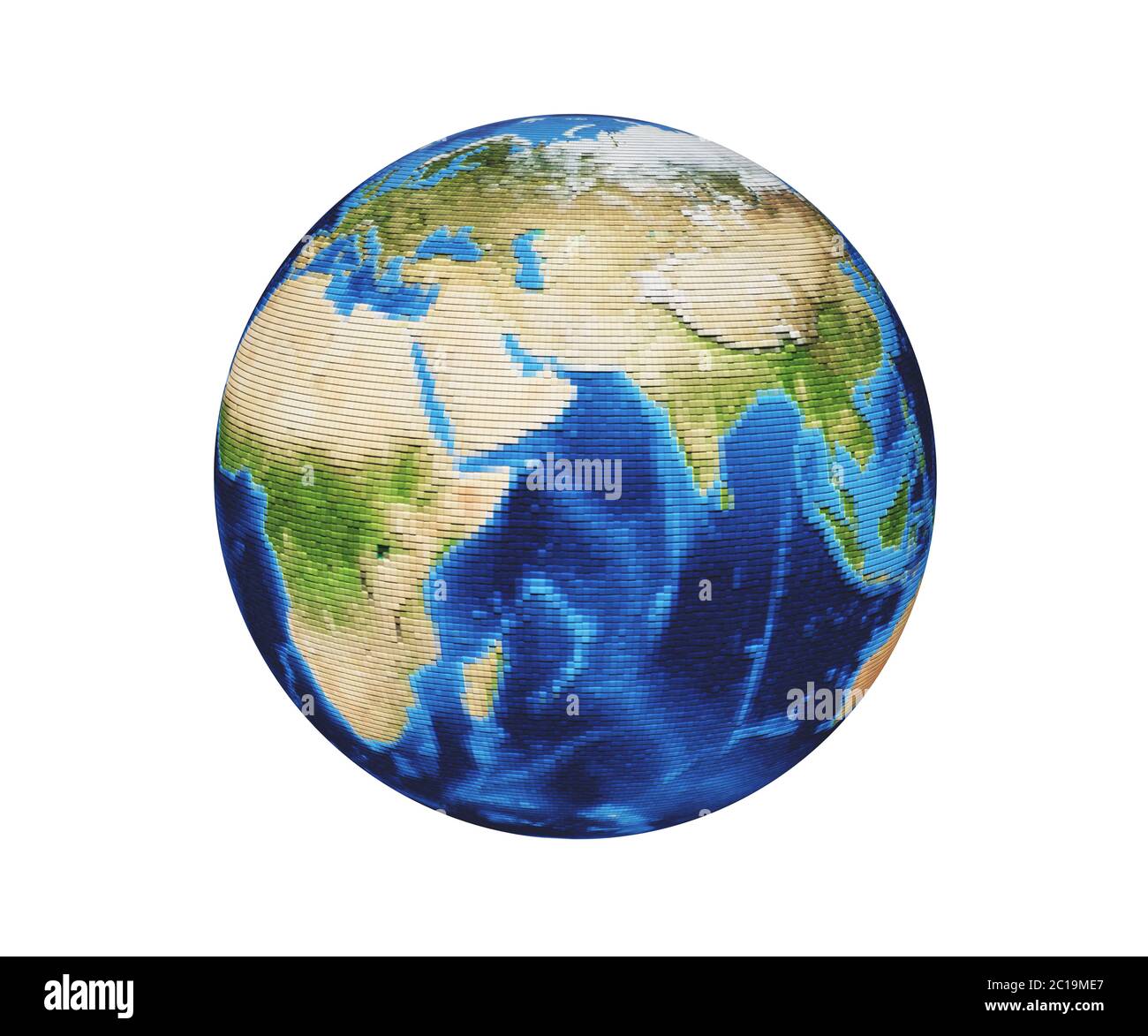 Poster blue earth globe isolated - usa 