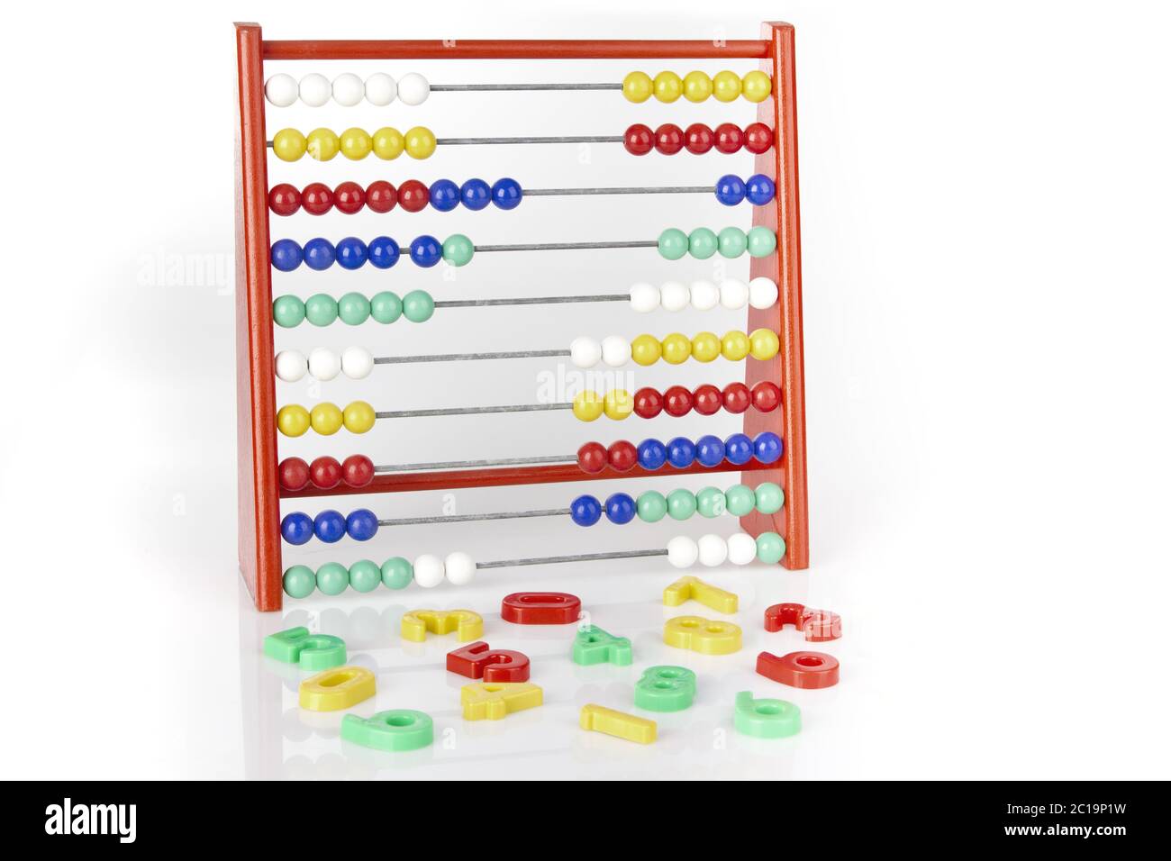 abacus with numerics Stock Photo