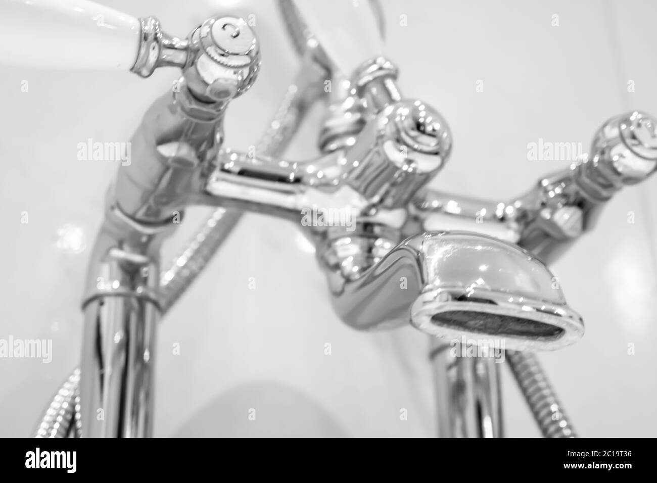 Retro Style Water Tap in Bathroom in France Stock Photo Alamy