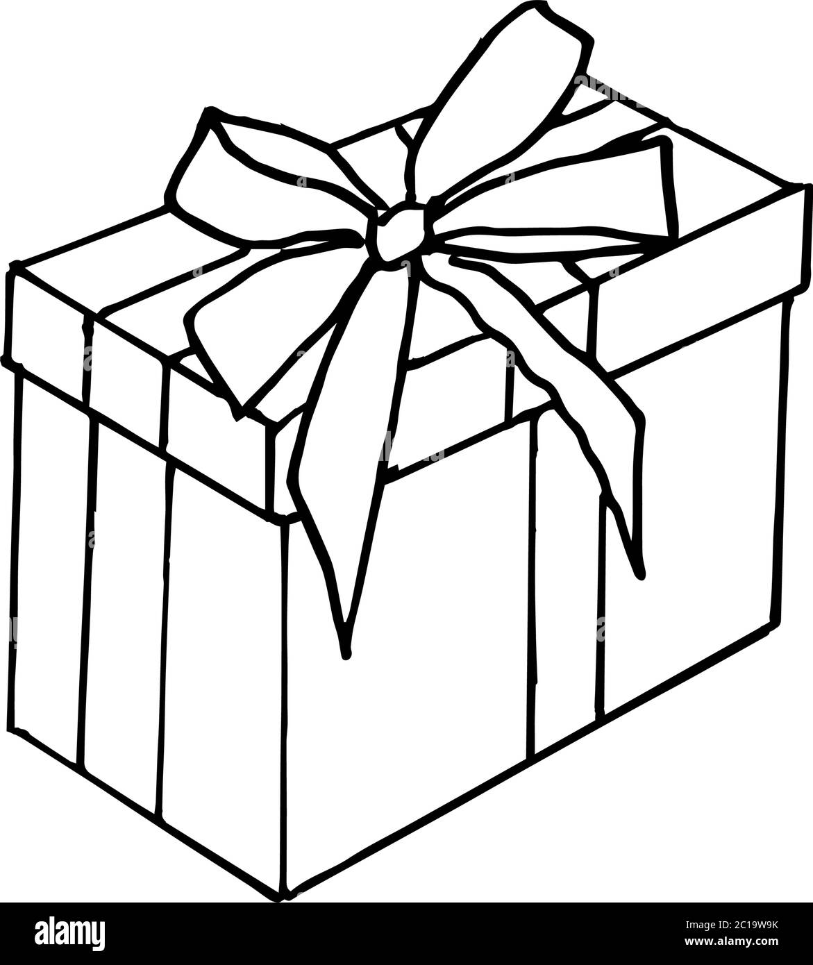 isolated on white background picture box with gifts Stock illustration