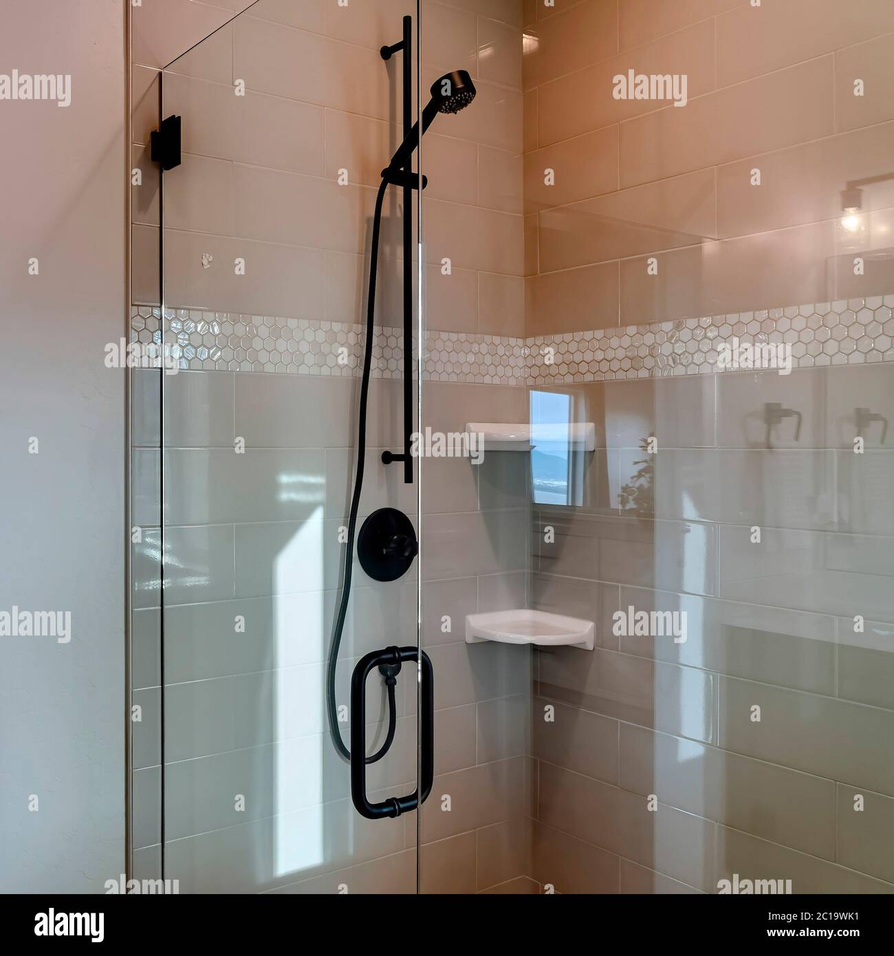 Square Frame Shower Stall With Frameless Glass Enclosure And Hinged Door Inside Bathroom Stock Photo Alamy,Interior Chip And Joanna Gaines Homes