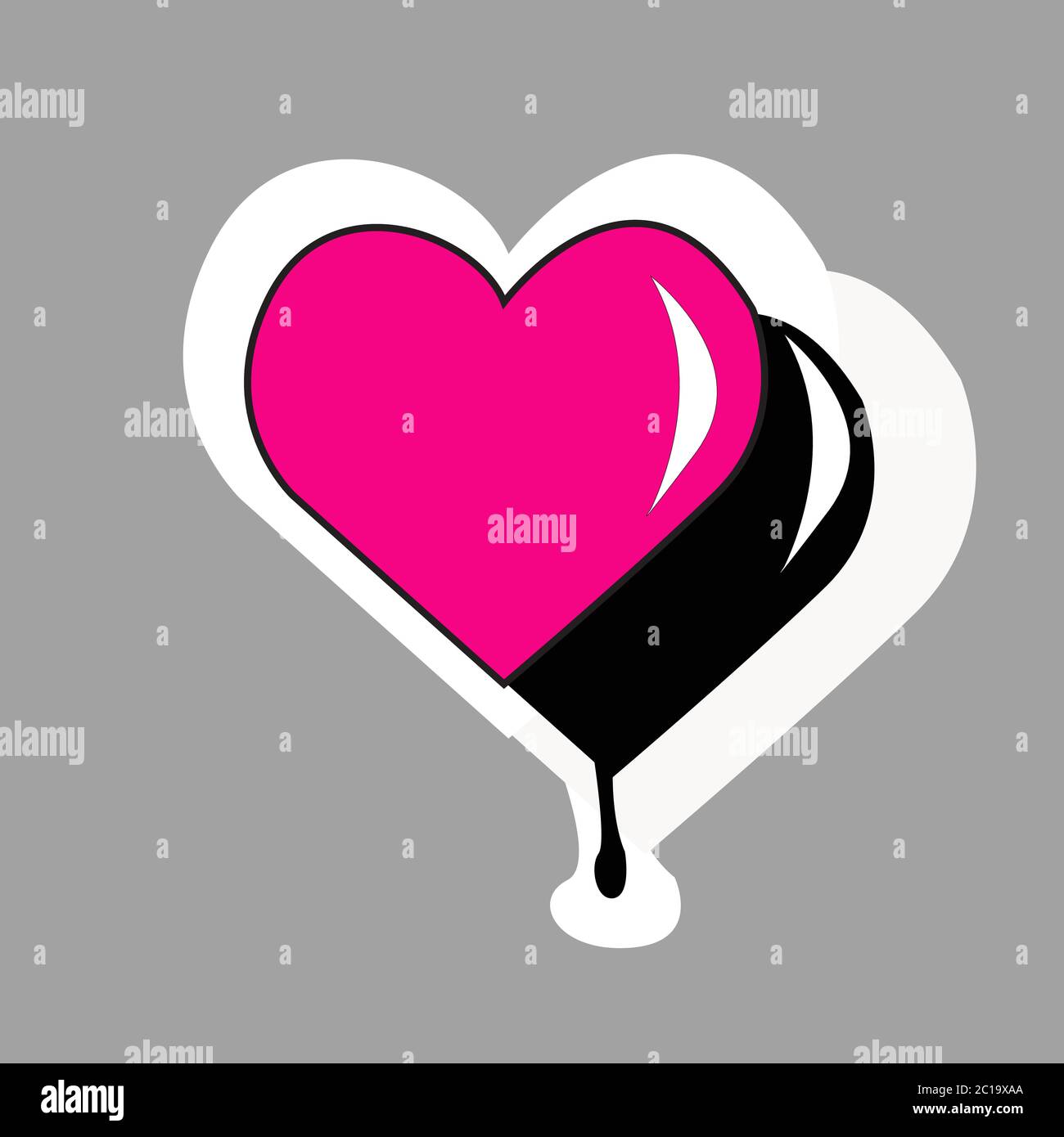 vector drawing of a heart, can be used as a sticker, icon Stock Vector ...