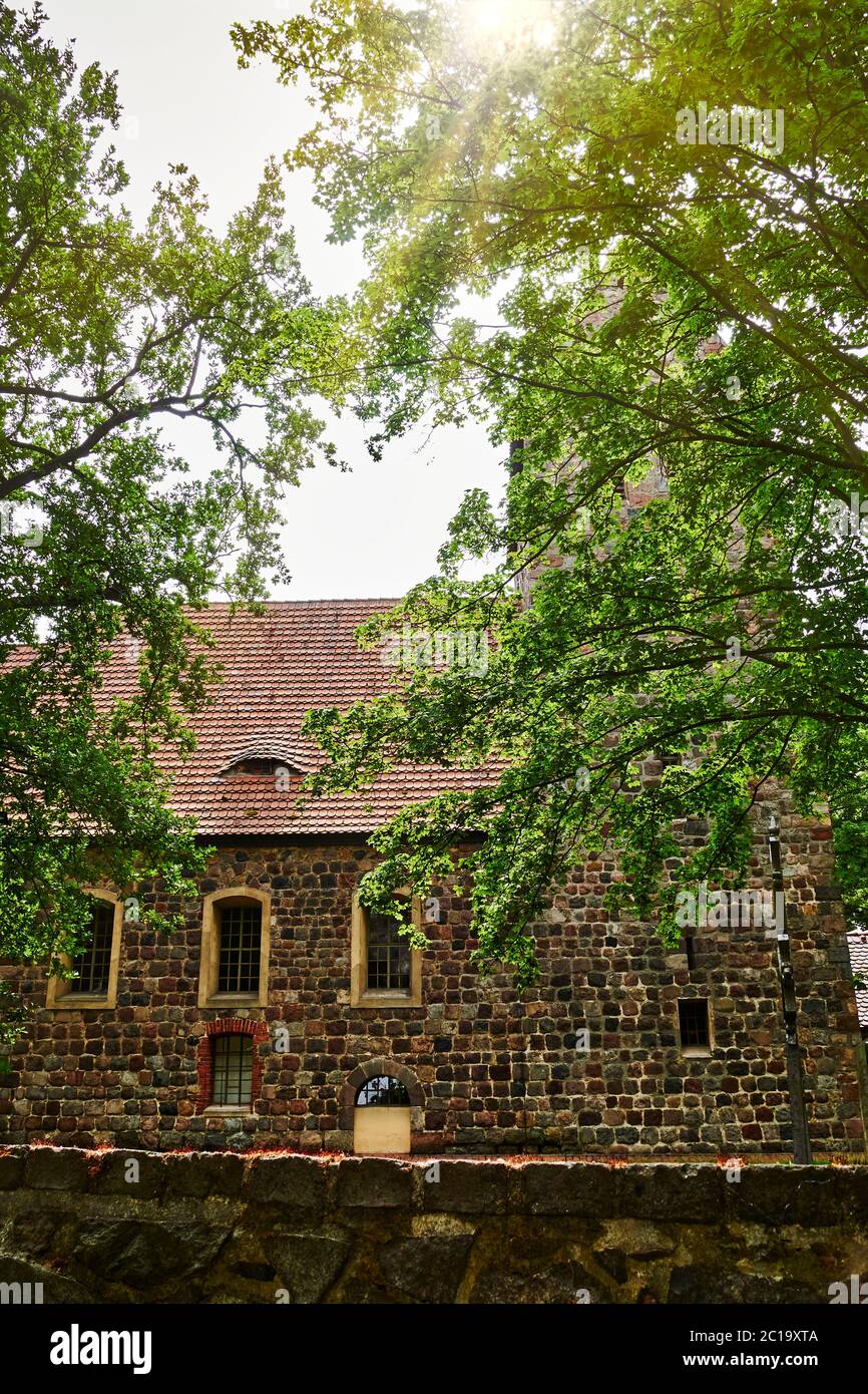 Details of a historic medieval church in Berlin, Germany. You can see ...