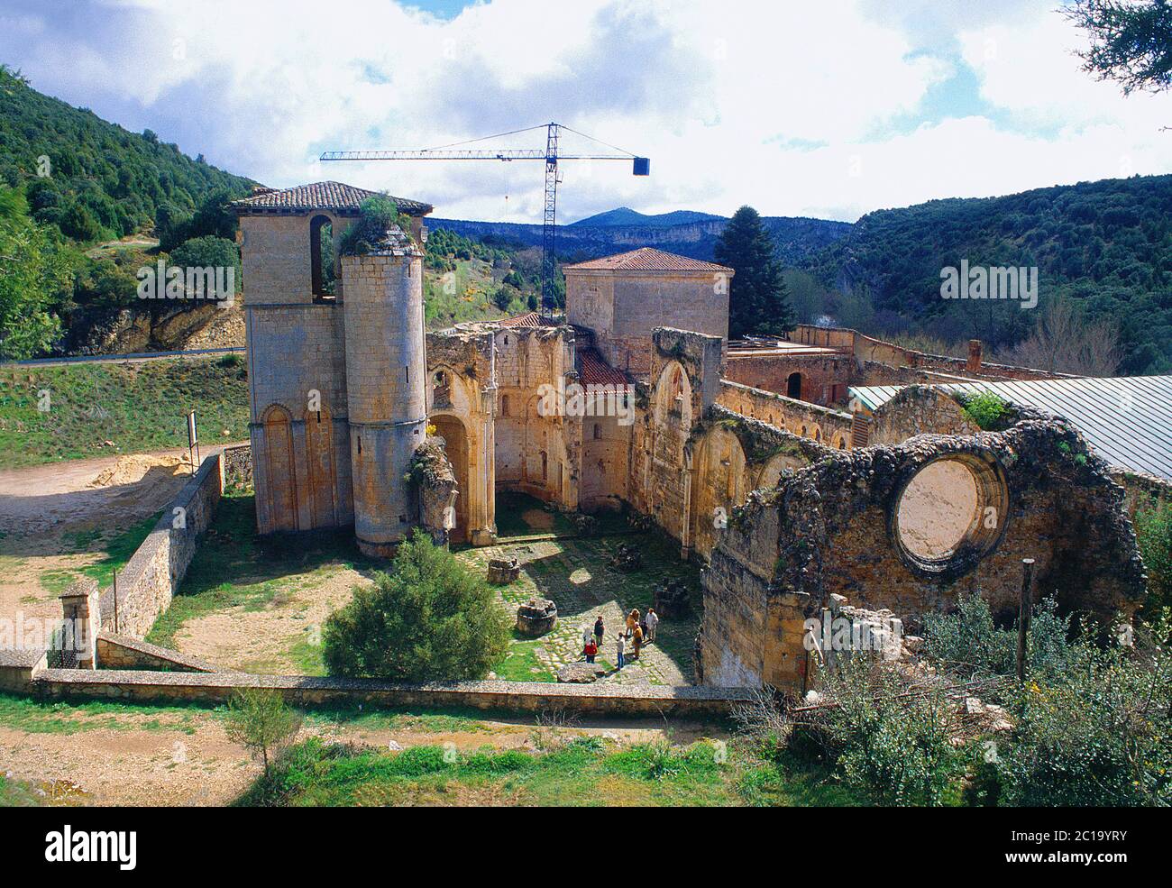 Ruins of San Pedro de Arlanza monastery. Covarrubias, Burgos province, Castilla Leon, Spain. Stock Photo
