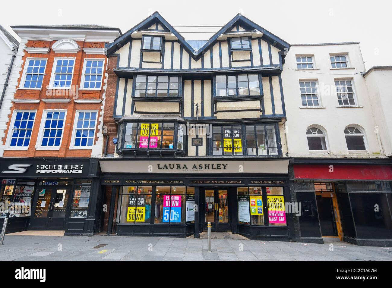 Exeter, Devon, UK. 15th June 2020. Shops selling unessential items