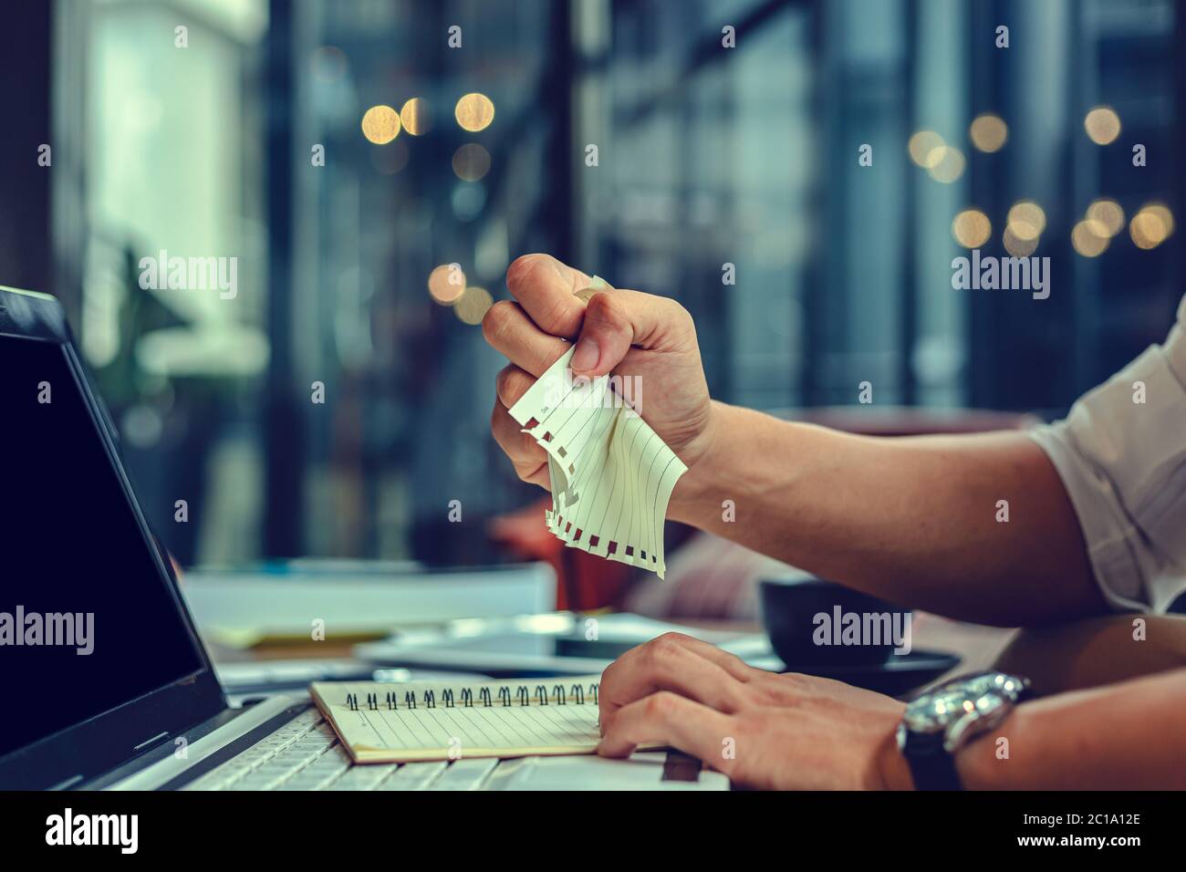 Hand Rip Bad Businessman hands rip paper hi-res stock photography and images - Alamy