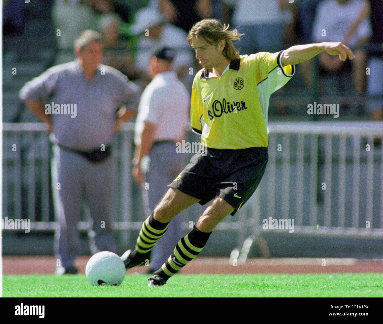 Dortmund Germany 8.8.1998, Football: friendly match Borussia Dortmund (BVB) vs Ajax Amsterdam (Ajax) —  Wolfgang FEIERSINGER (BVB) Stock Photo