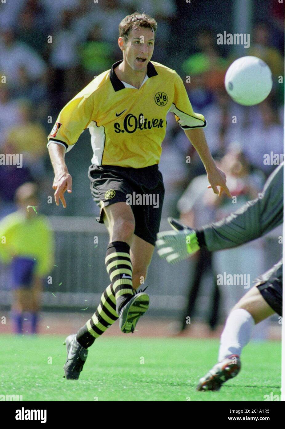 Dortmund Germany 8.8.1998, Football: friendly match Borussia Dortmund (BVB) vs Ajax Amsterdam (Ajax) —  Heiko HERRLICH (BVB) Stock Photo