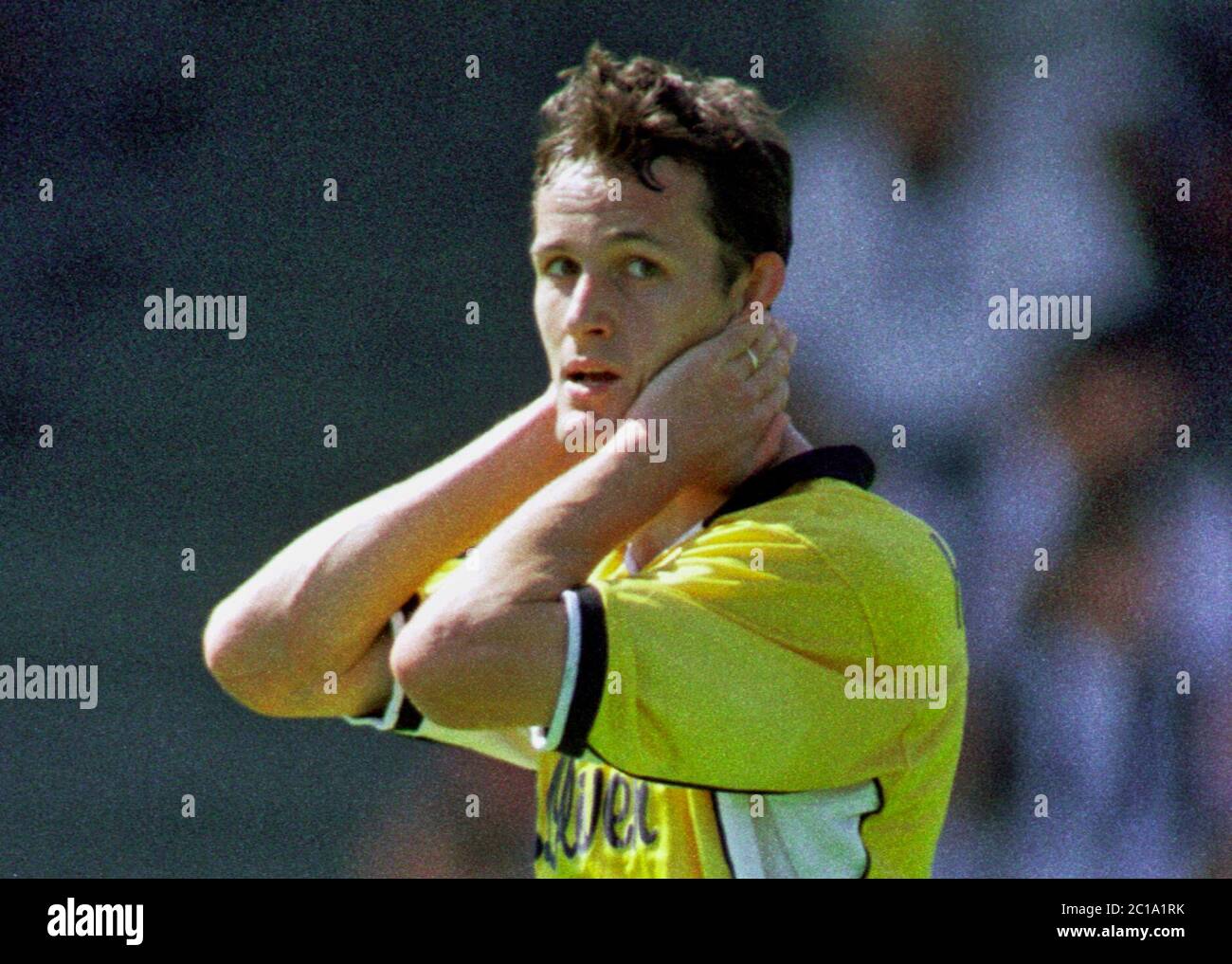 Dortmund Germany 8.8.1998, Football: friendly match Borussia Dortmund (BVB) vs Ajax Amsterdam (Ajax) —  Heiko HERRLICH (BVB) Stock Photo