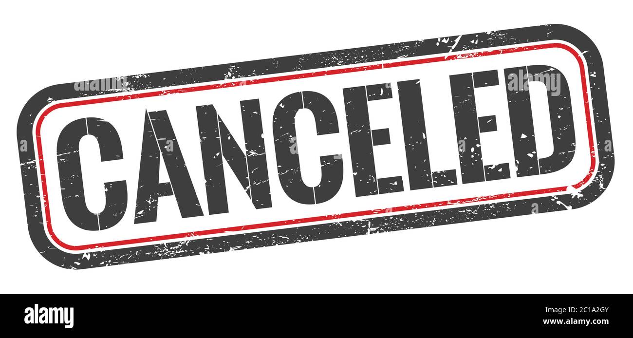 CANCELED black rectangle stamp Stock Photo - Alamy
