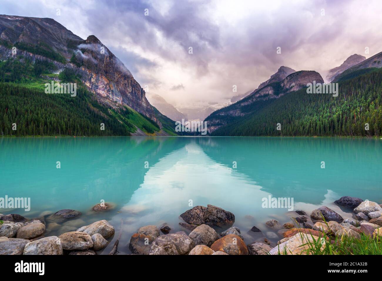 Lake Louise in Banff National Park, Alberta, Rocky Mountains, Canada Stock Photo