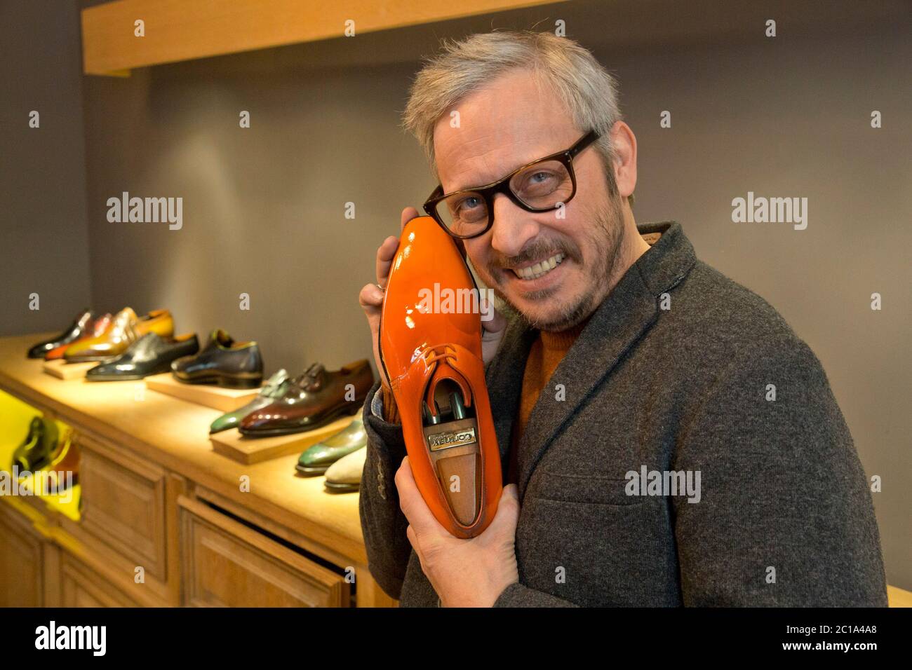 Pierre CORTHAY BOOT SHOEMAKER Stock Photo