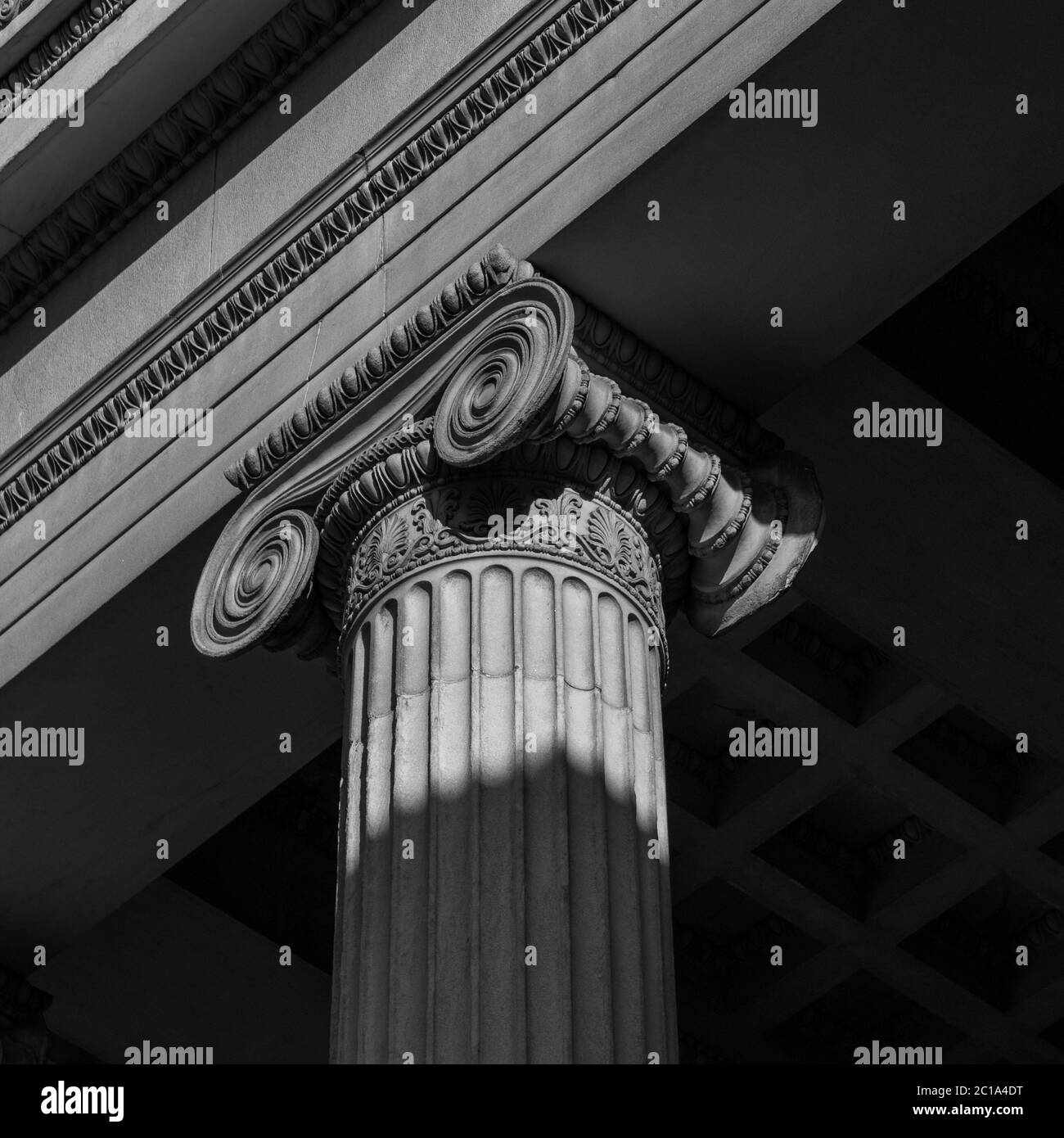 Ionic columns detail Black and White Stock Photos & Images - Alamy