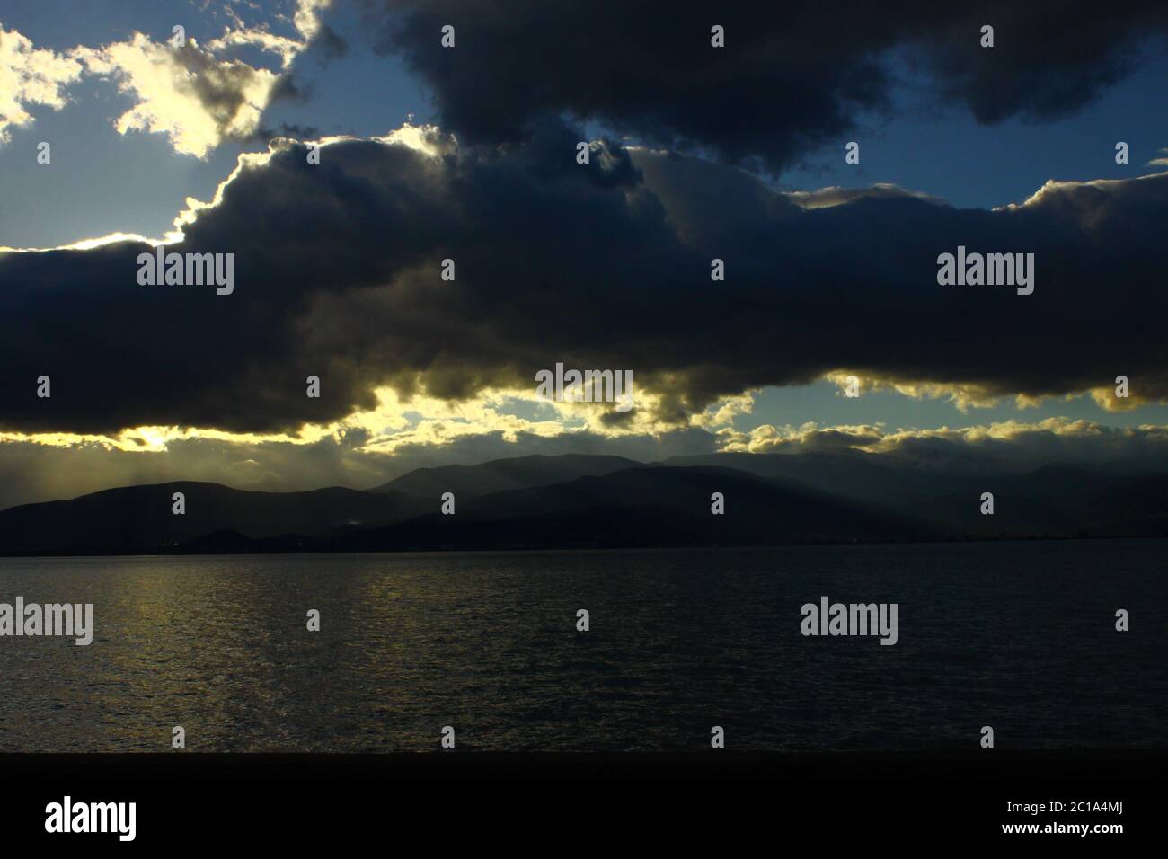 Cloudy sky over the sea Stock Photo - Alamy