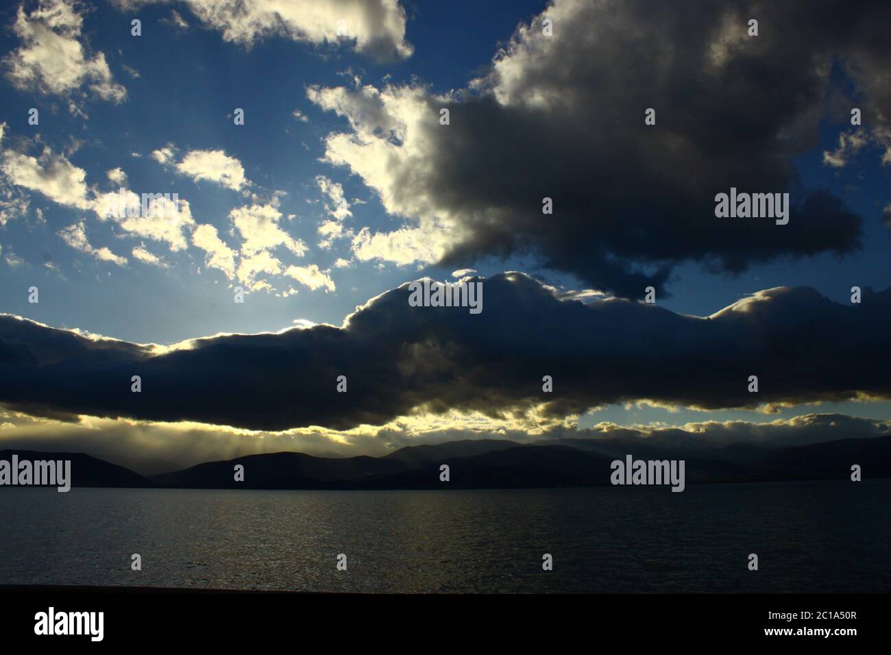 Cloudy sky over the sea Stock Photo - Alamy
