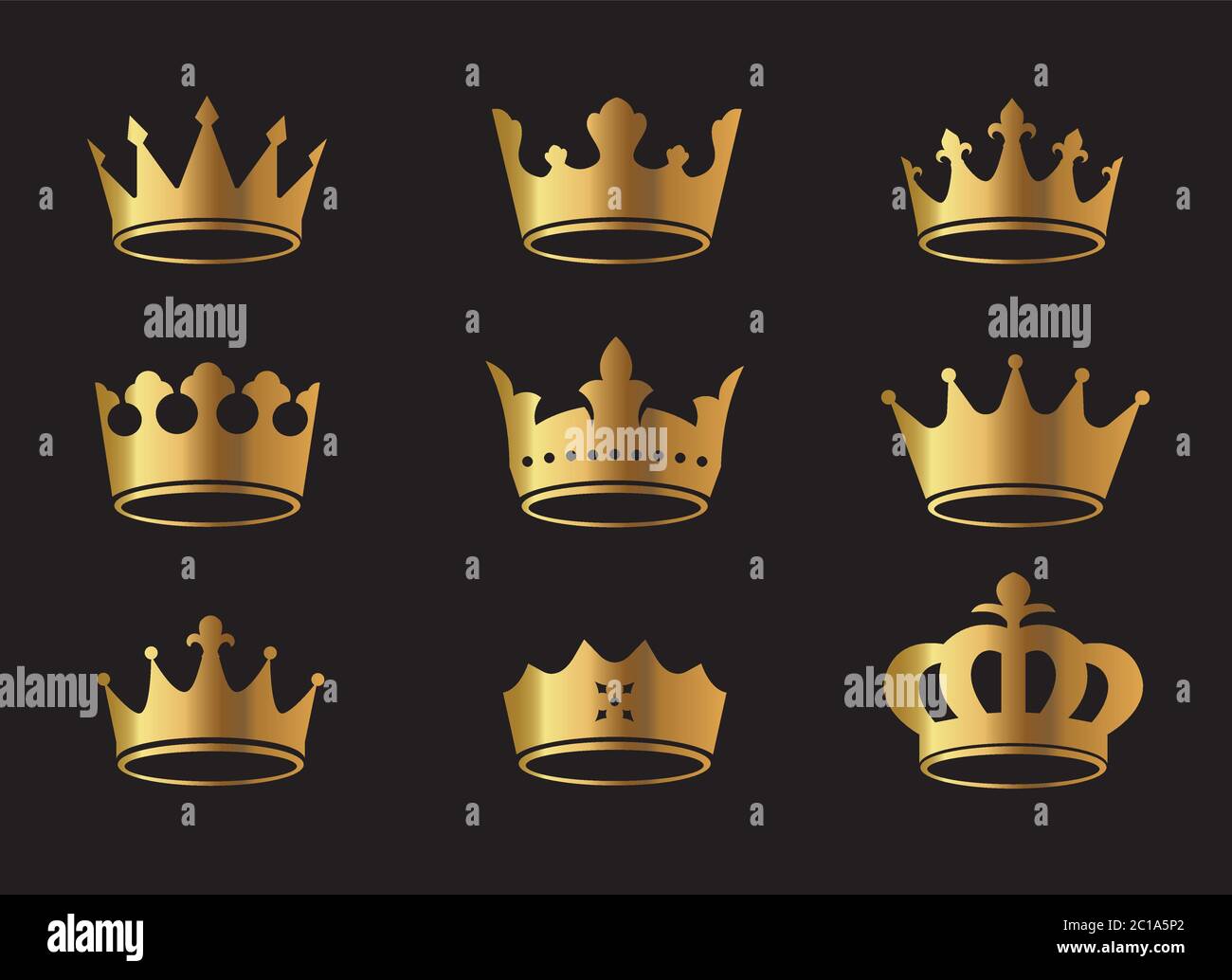 King and queen crowns hi-res stock photography and images - Alamy