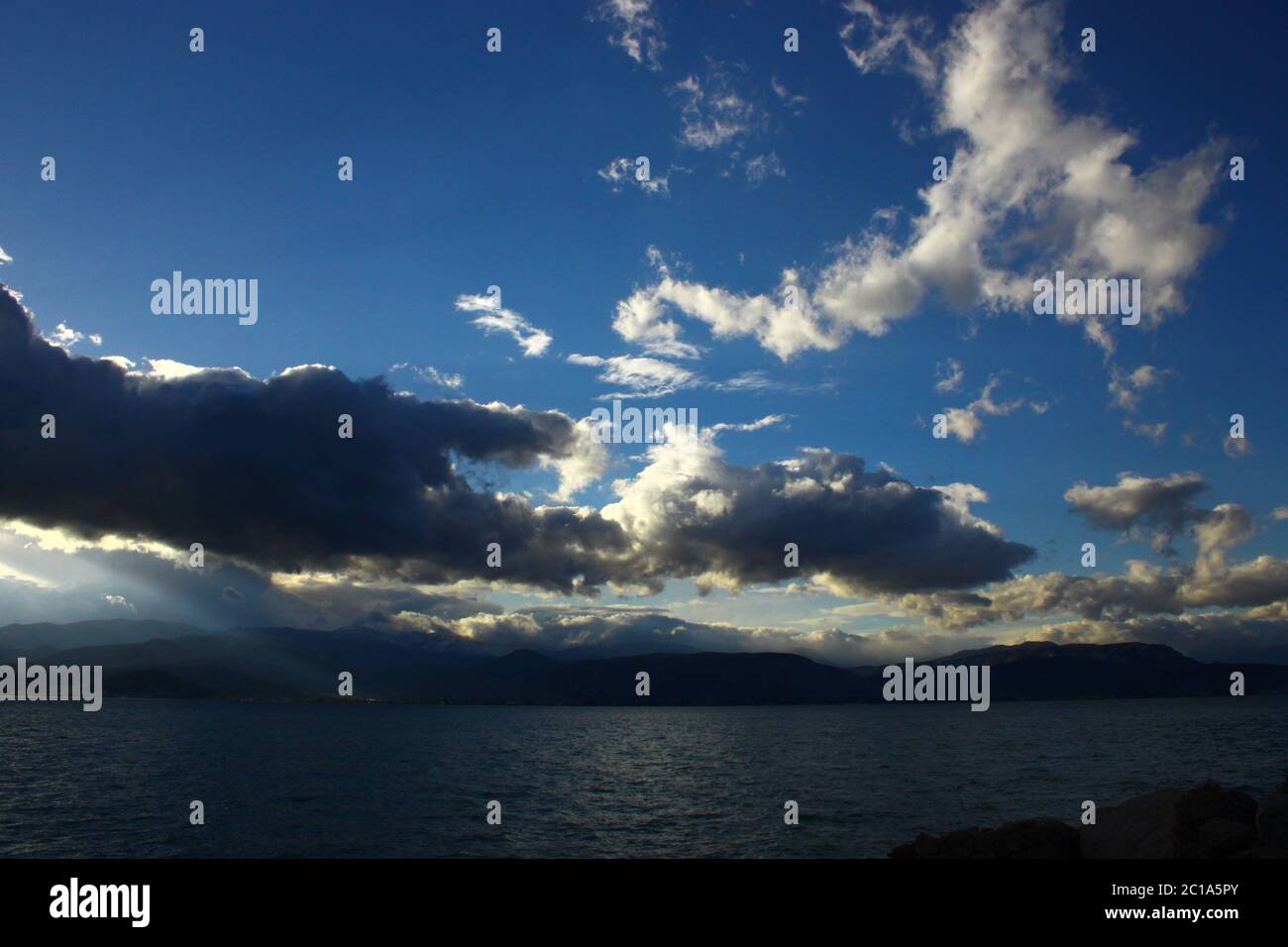 Cloudy sky over the sea Stock Photo - Alamy