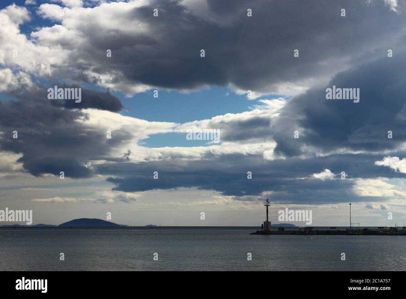 Cloudy sky over the sea Stock Photo - Alamy