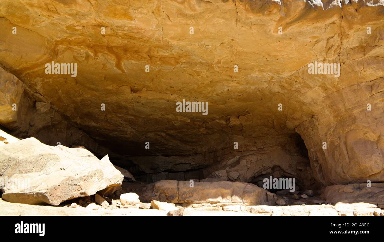 Cave paintings and petroglyphs in Tassili nAjjer national park, Algeria Stock Photo