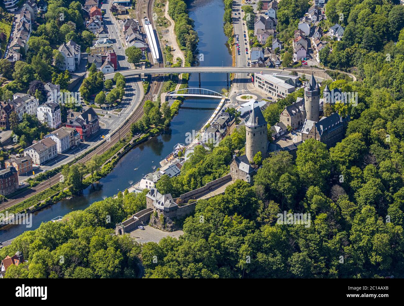 Pedestrian bridge over the lenne hi-res stock photography and images ...
