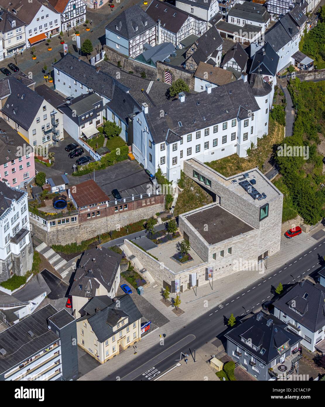 Aerial photograph, Sauerland Museum at Alter Markt, Arnsberg, Sauerland