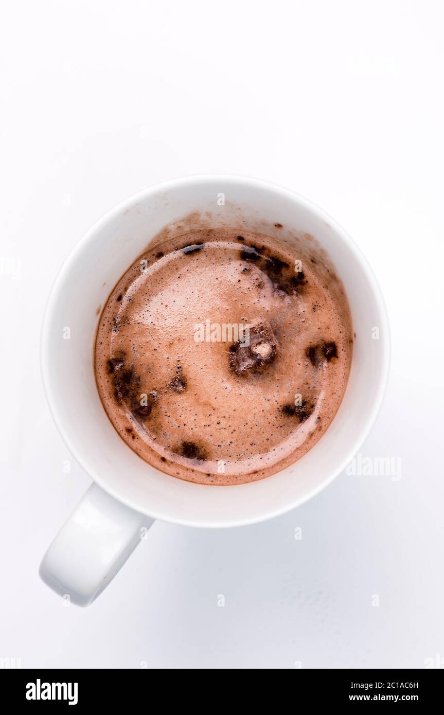 Complete protein Hot Chocolate Powder Stock Photo