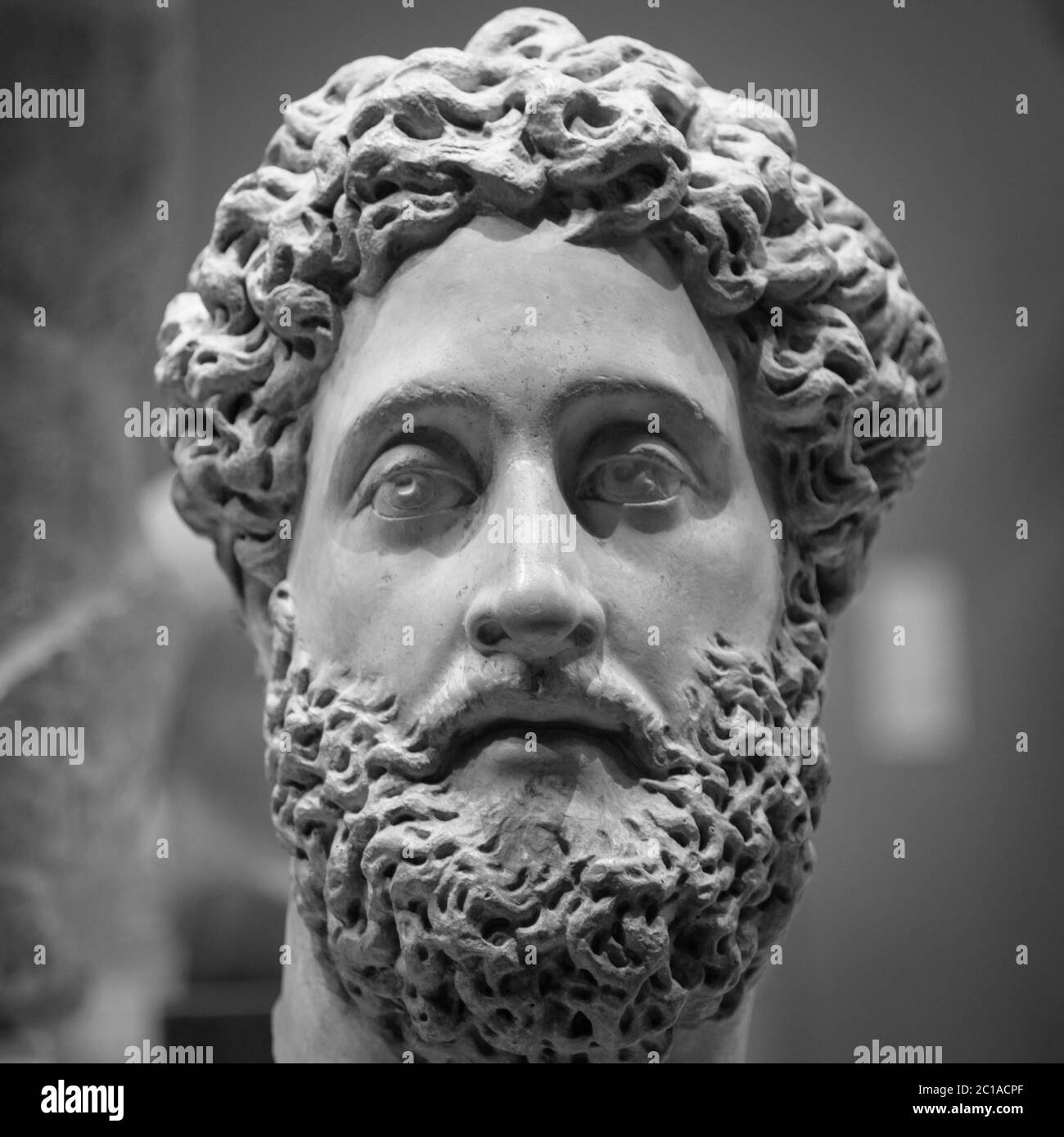 Head and shoulders detail of the ancient sculpture Stock Photo Alamy