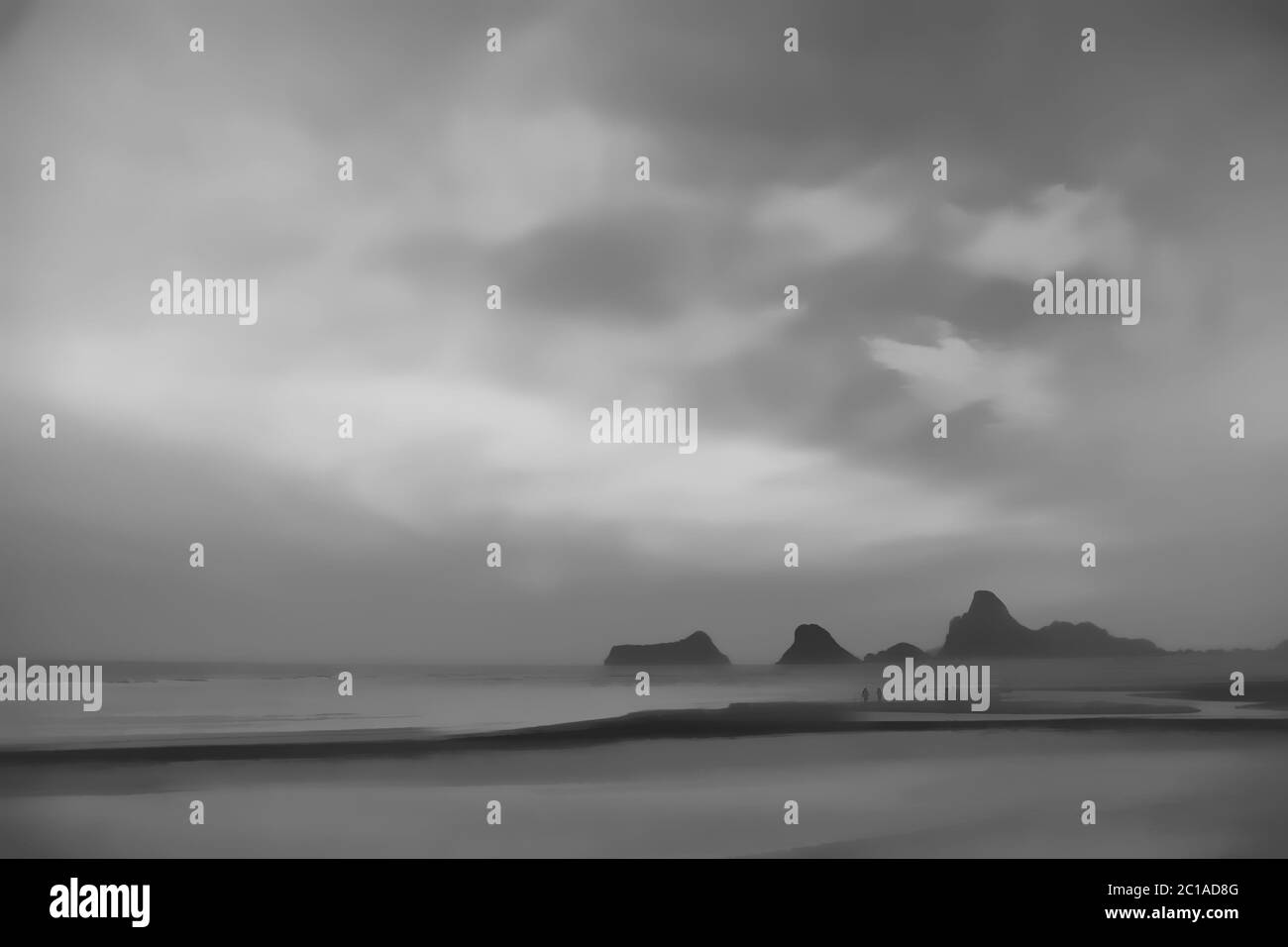 Idyllic romantic scenery Black and White Stock Photos & Images - Alamy