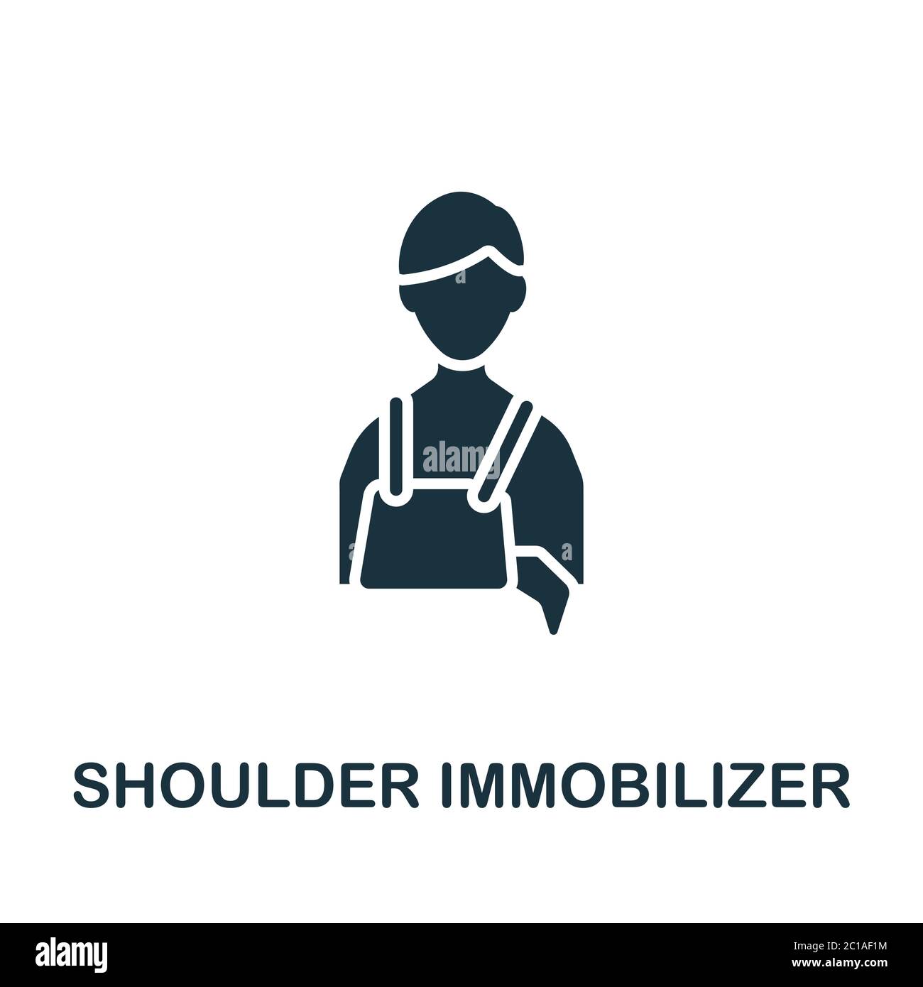 Shoulder Immobilizer icon. Simple element from trauma rehabilitation collection. Creative Shoulder Immobilizer icon for web design, templates Stock Vector