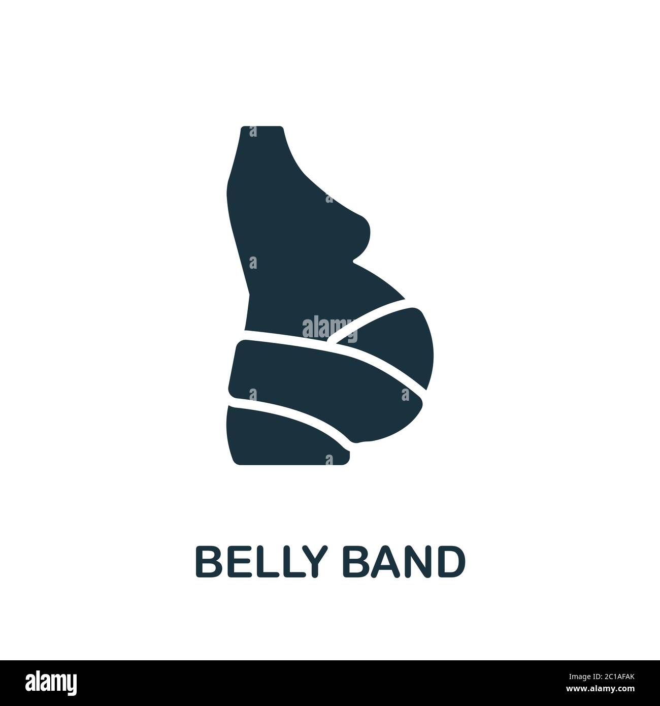 Belly Band icon. Simple element from trauma rehabilitation collection