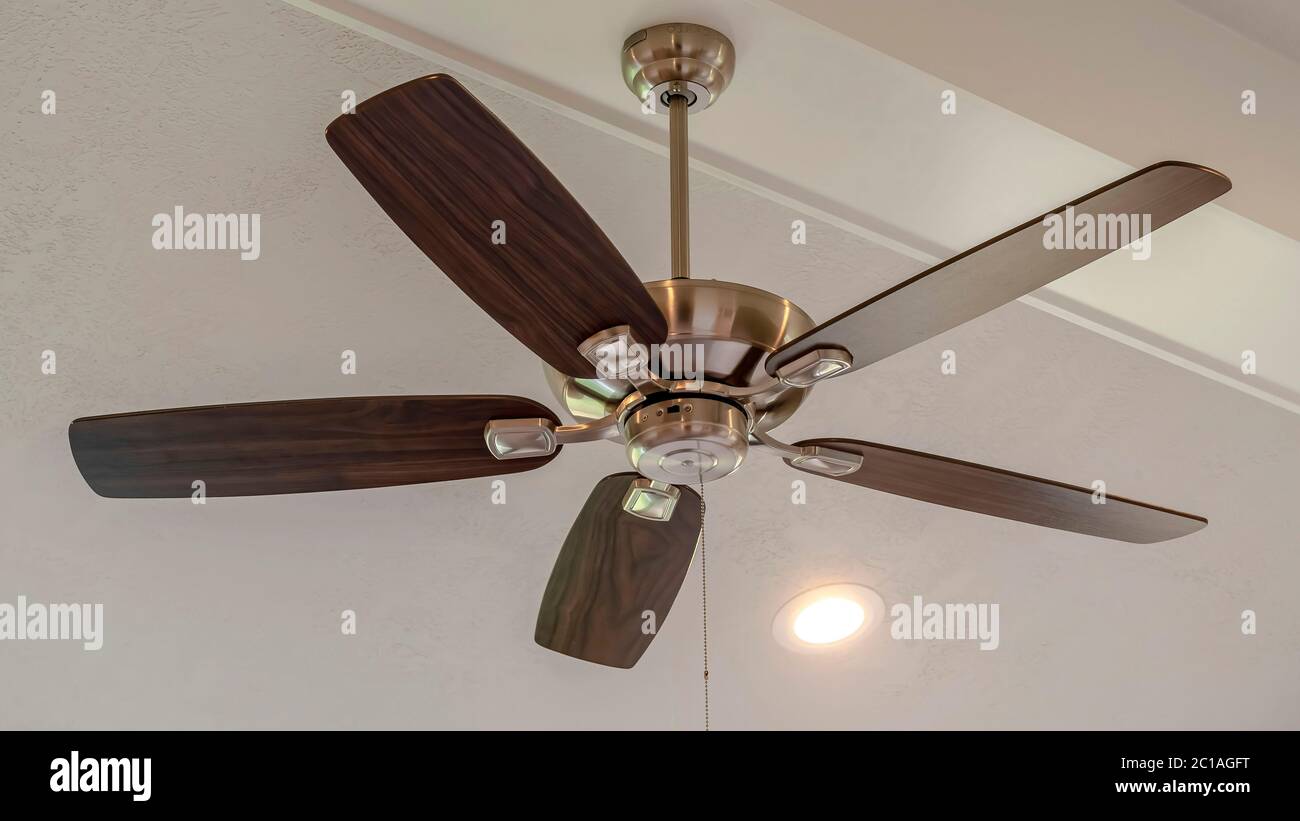 Panorama frame Electrical fan with built in lights installed on ...