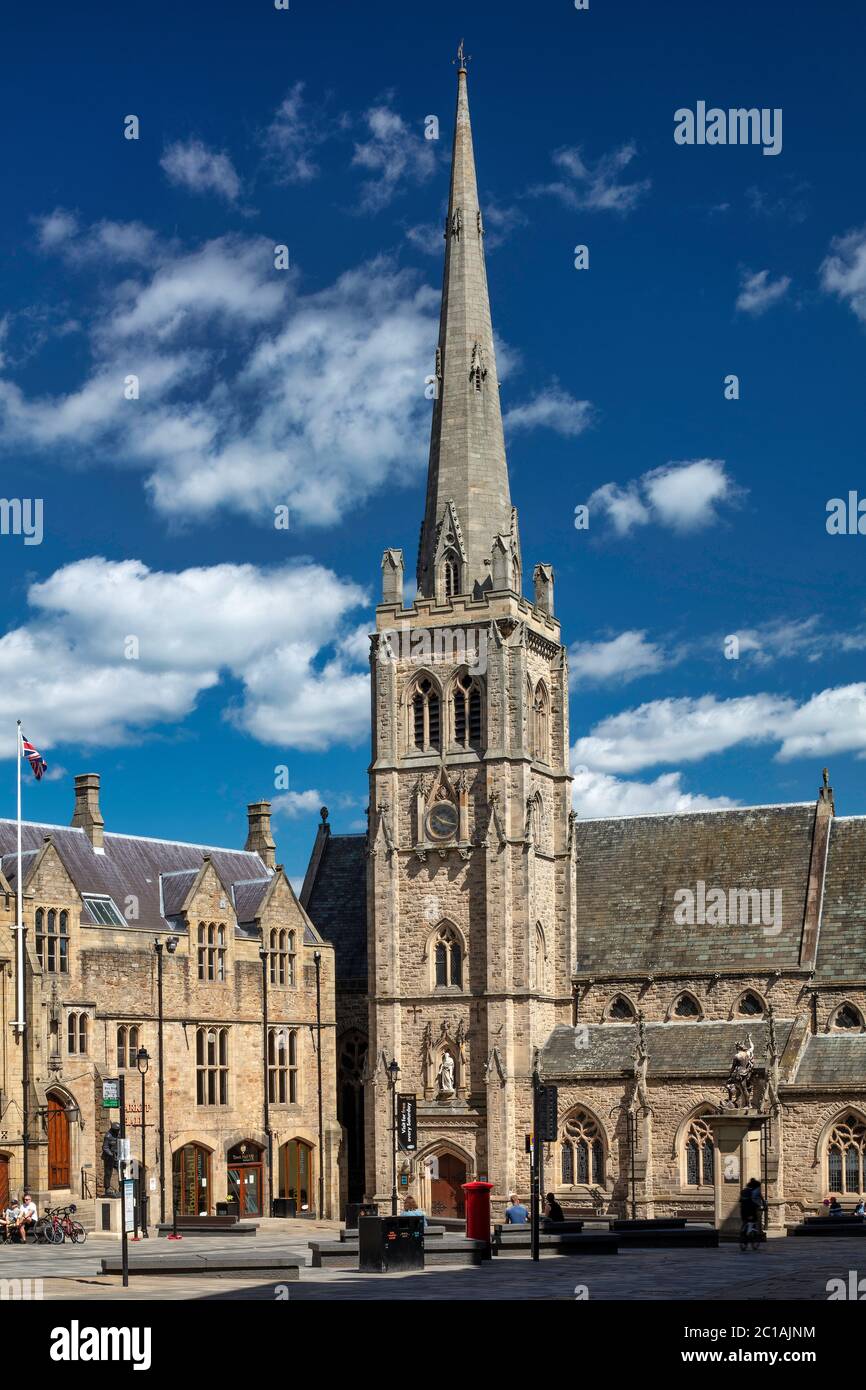 Daytime view during Summer of Durham Market Place, Durham City, County ...