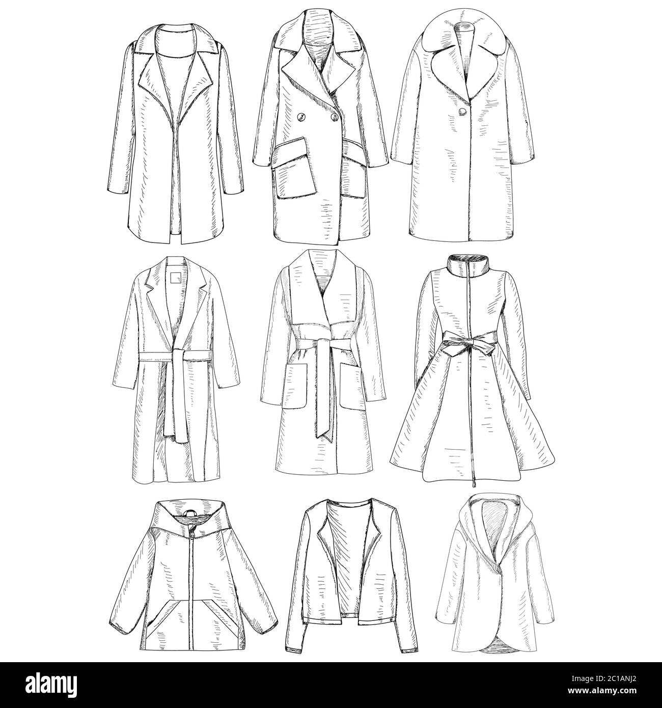 Fashion flat sketches: Trench Coat Fashion Flat Template 0147 | Эскизы  одежды, Технические рисунки, Модные эскизы