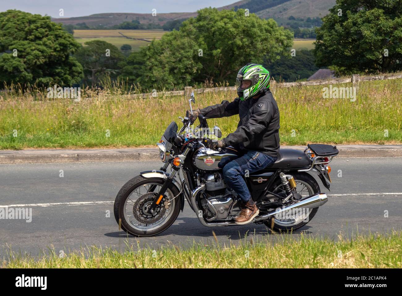 Int 650 Rider Royal Enfield Interceptor INT 650; Motorbike rider; two-wheeled ...