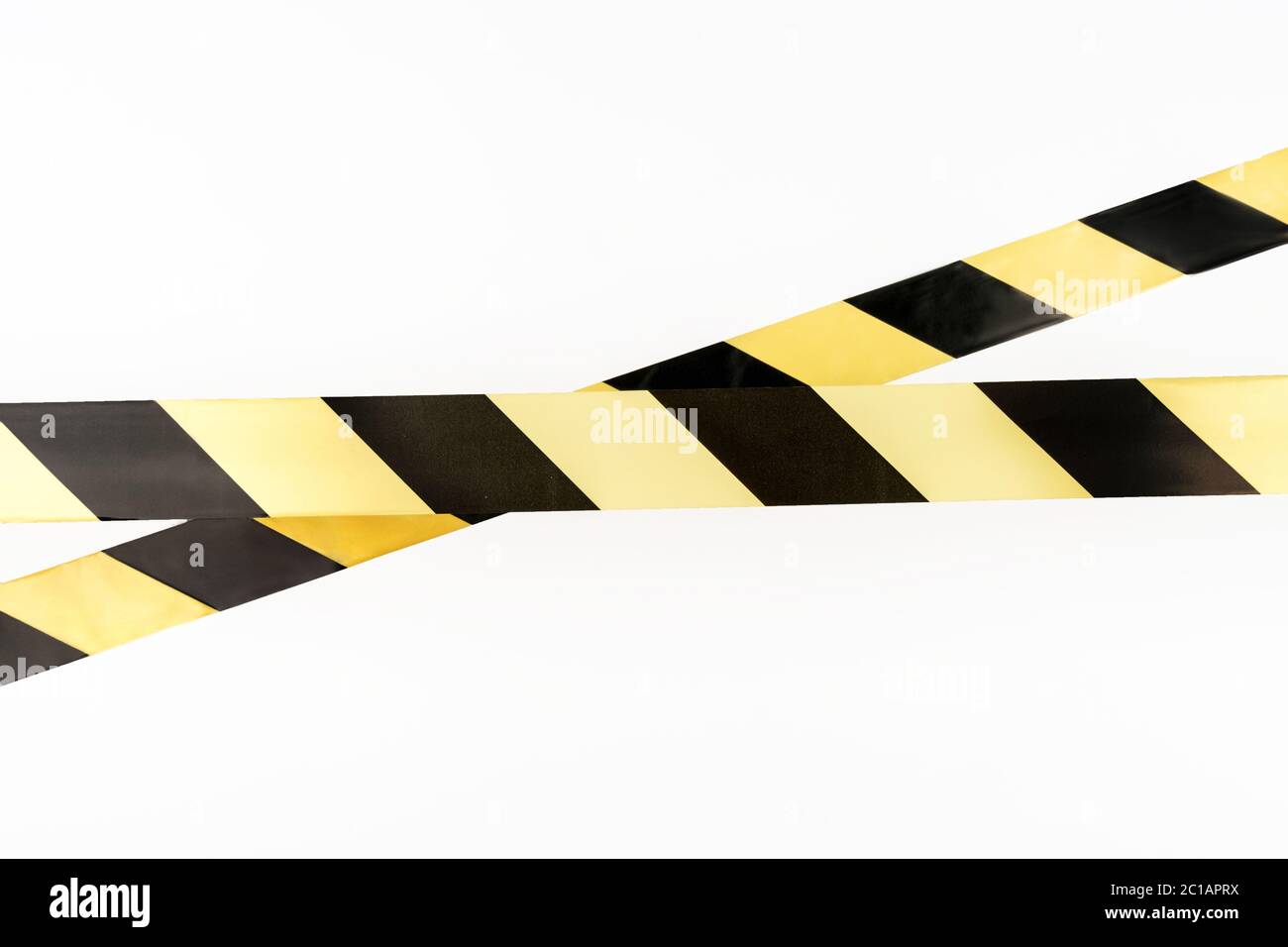 Signal tape on a white background. Insulated tape Stock Photo