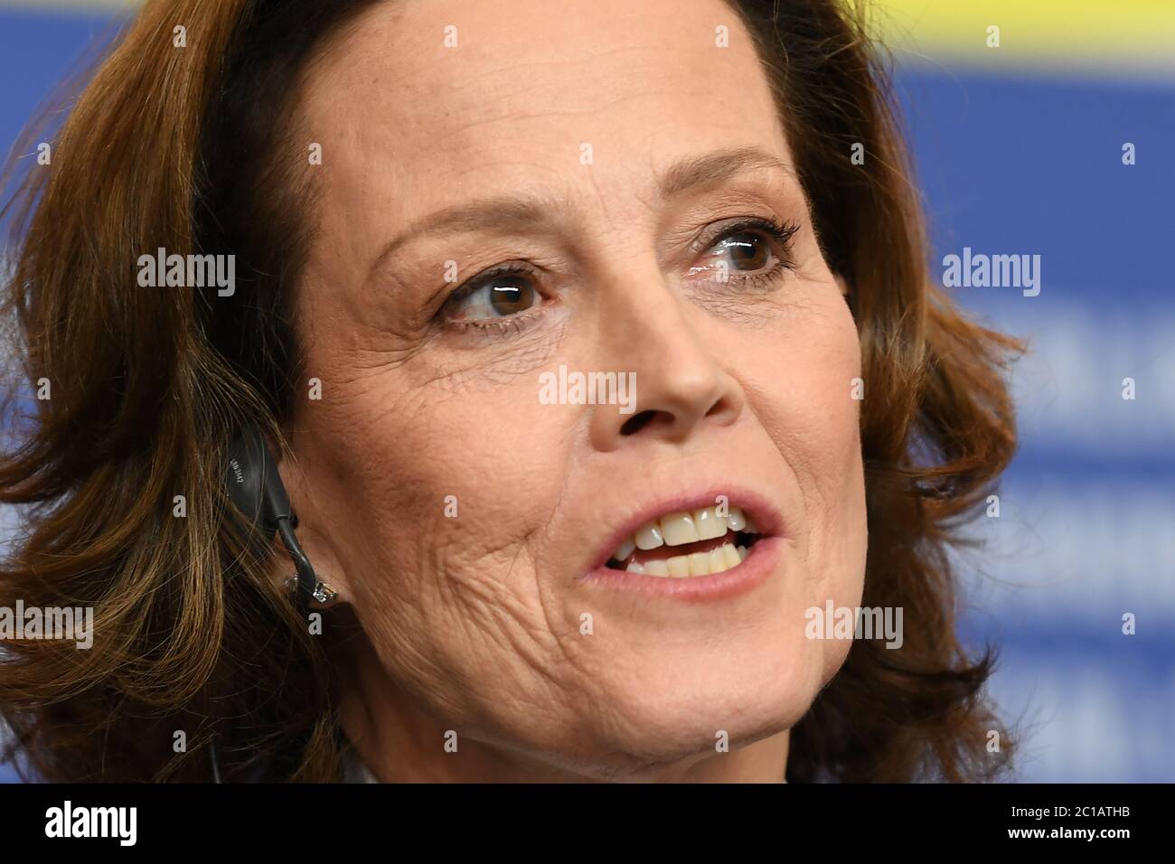Sigourney Weaver attends the press conference for My Salinger Year during the 70th Berlin Film Festival at the Grand Hyatt Berlin. © Paul Treadway Stock Photo