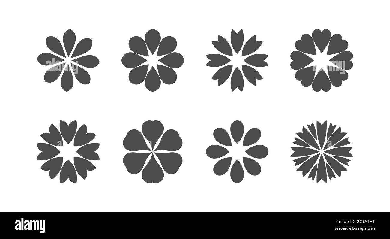 Flowers icons set. Vector illustration Stock Vector Image & Art - Alamy