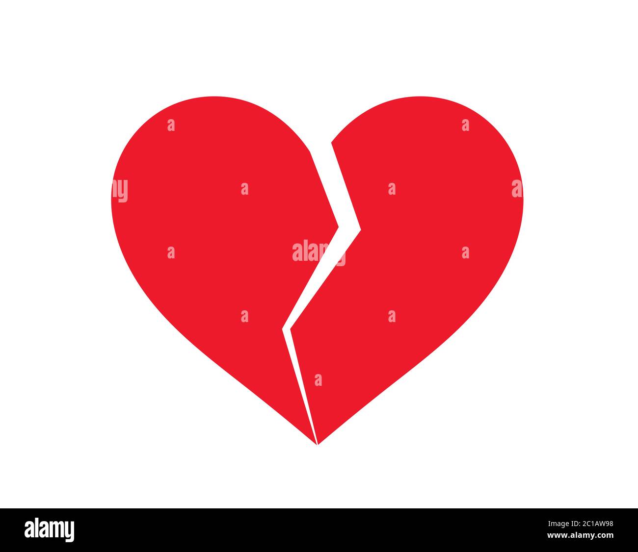 Red broken heart icon. Vector illustration Stock Vector Image & Art - Alamy
