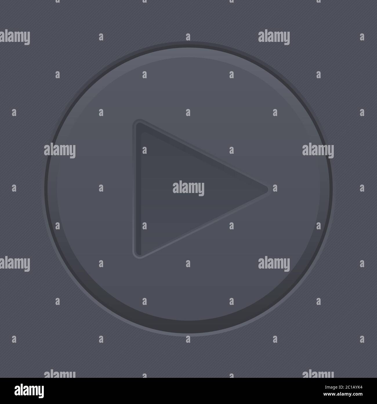 Black Play button. Switch on and off Stock Vector