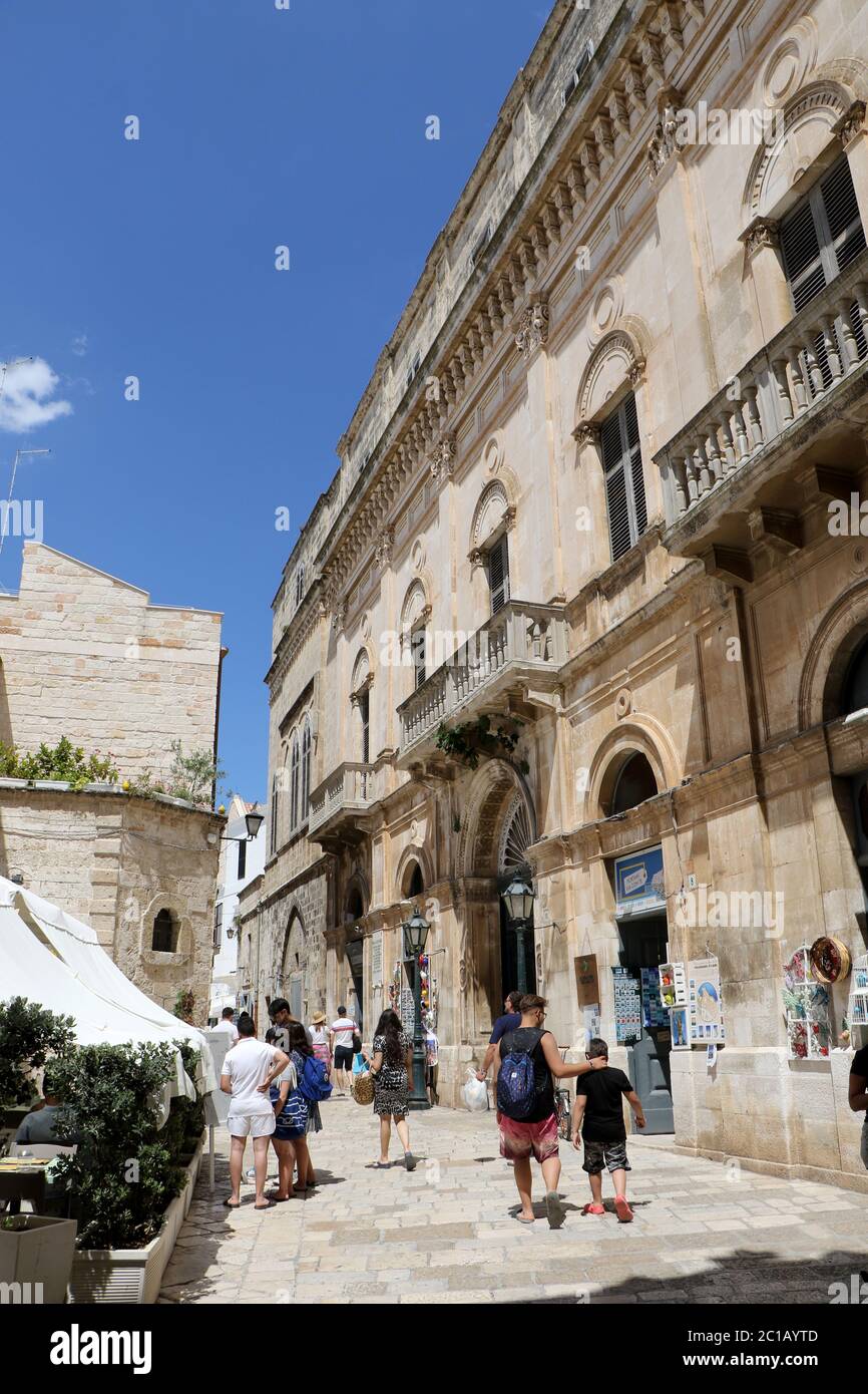 Streets Of The Old Town Of Polignano A Mare Puglia Italy Stock Photo streets-of-the-old-town-of-polignano-a-mare-puglia-italy-stock-photo