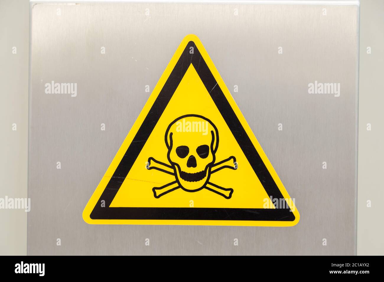 Skull and bones. Sign of danger high voltage photo Stock Photo