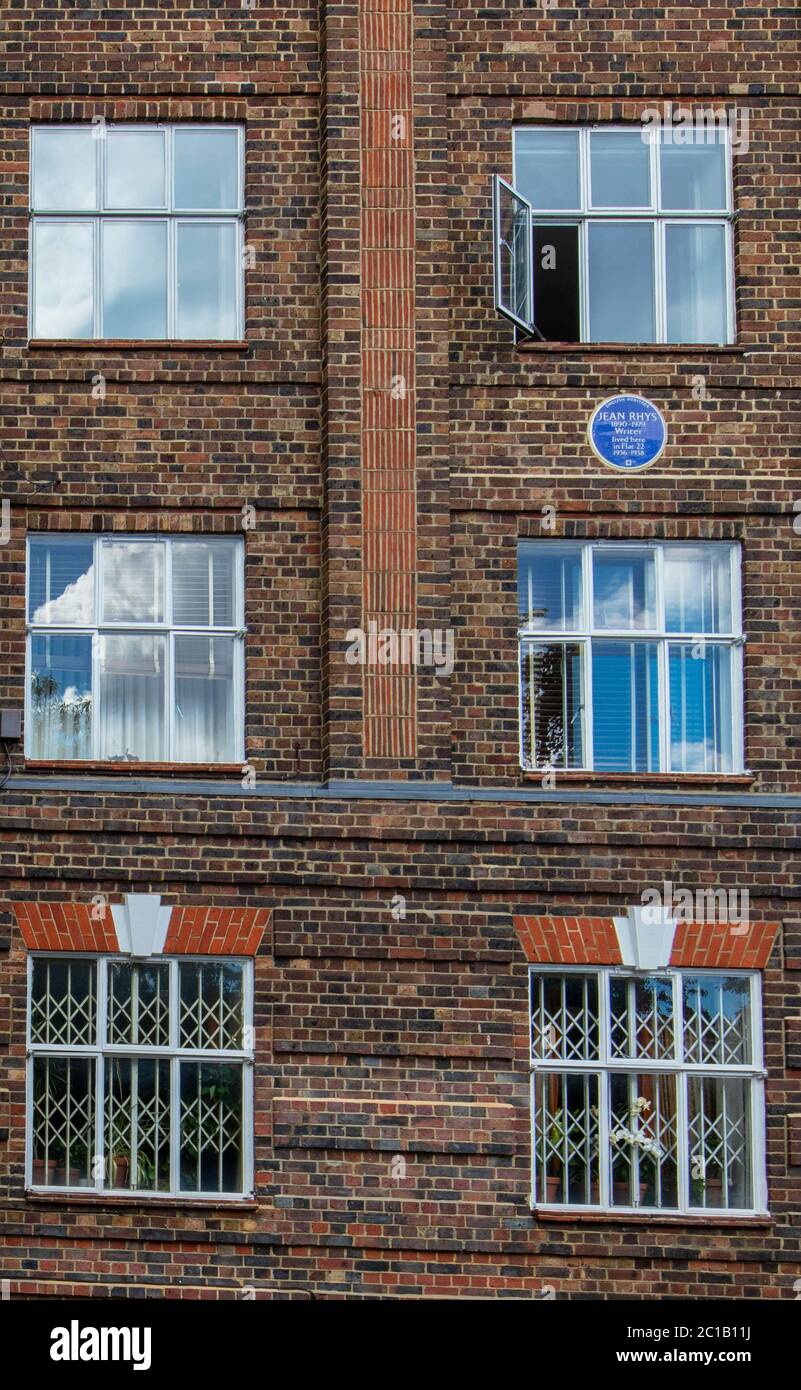 English Heritage Blue Plaque for Jean Rhys, novelist, at Paultons House
