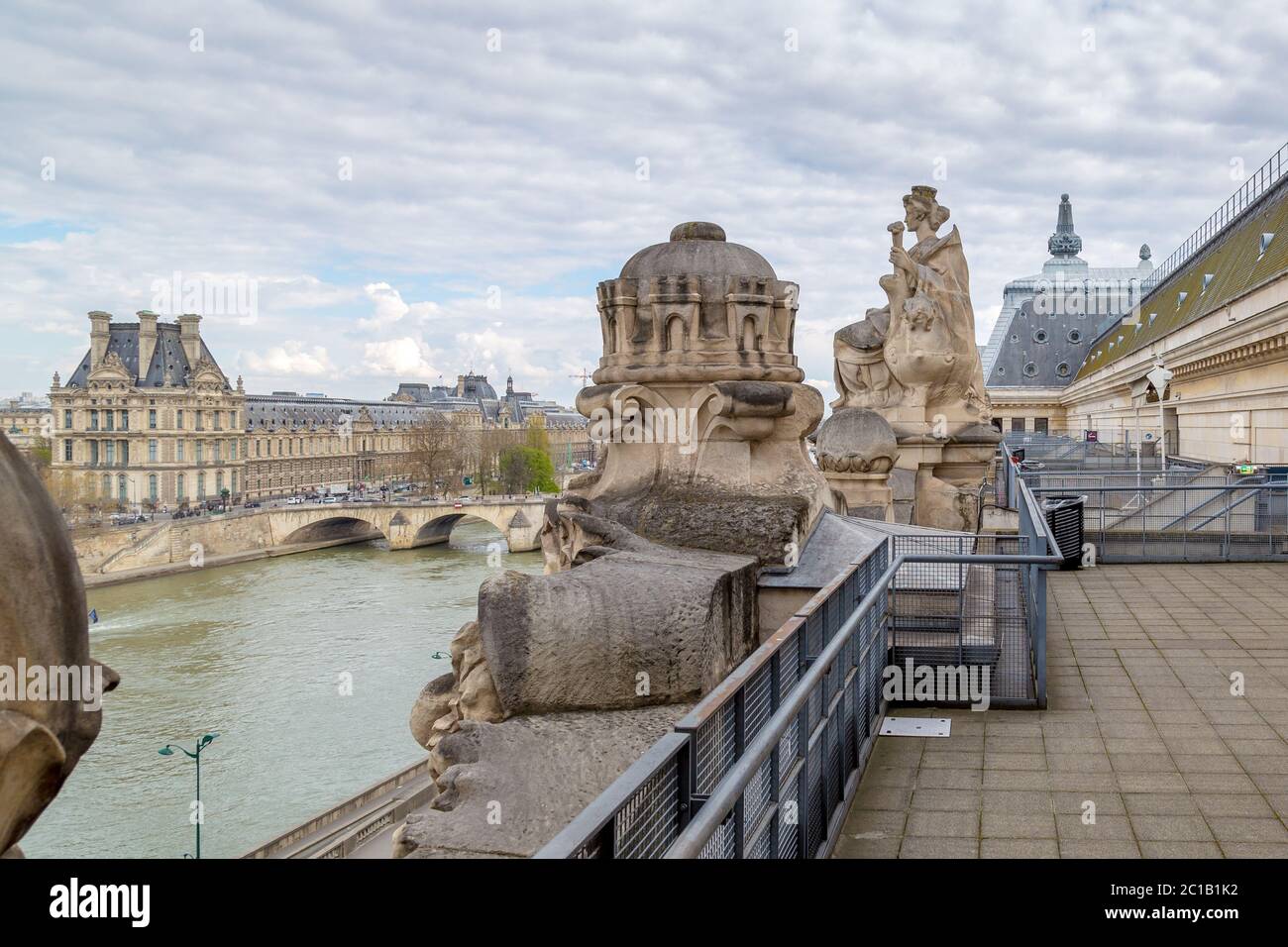 Louvre museum aerial view hi-res stock photography and images - Alamy